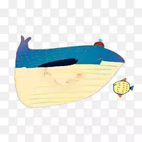 卡通贺卡插图-鲨鱼卡通
