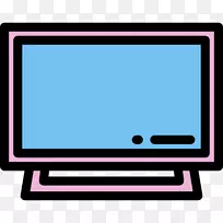 电视机计算机监视器可伸缩图形图标-tv