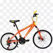 巨型自行车，山地自行车，硬尾橙色自行车
