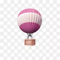 热气球紫色热气球