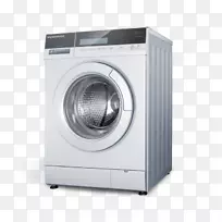 洗衣机干洗洗衣清洁剂手绘滚筒洗衣机