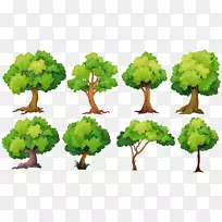 植树免版税插画-树木