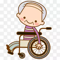 老年轮椅剪贴画-轮椅老人