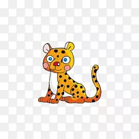 猎豹虎卡通猫科豹