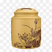 宜兴粘土茶壶普洱茶-大型手推罐