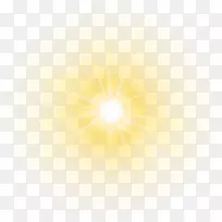 闪光剪贴画-金色太阳