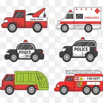 车辆消防车-警车巡逻车