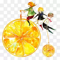 果汁橙山地车-涂橙色自行车