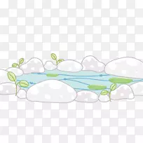 池塘剪贴画.石塘