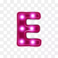 字母霓虹灯-红色霓虹灯字母e
