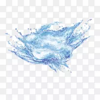 水下载飞溅剪辑艺术-蓝色水滴水波元素