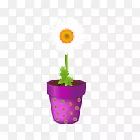 花盆花瓶夹艺术-向日葵