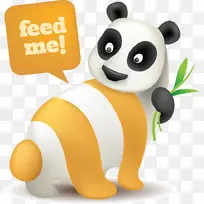 ICO博客RSS图标-熊猫可爱动物主题订阅RSS图标载体材料“