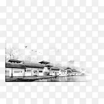 茅台黑白水墨画-黑白水墨镇无花果。