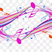 音乐音符音乐会插图-五颜六色的音符