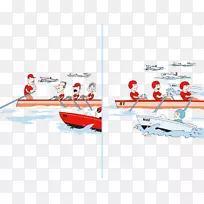 双龙划艇插图-创意龙舟比赛