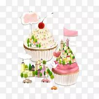 生日蛋糕纸杯蛋糕水果蛋糕冰淇淋