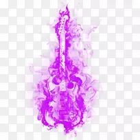 电吉他画-紫梦