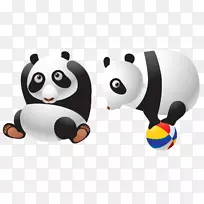 大熊猫红色熊猫卡通可爱剪贴画熊猫卡通