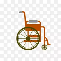 医药图标-复古式轮椅