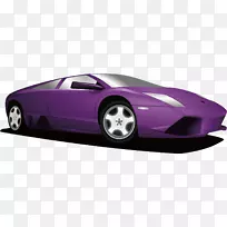 兰博基尼-紫色兰博基尼跑车