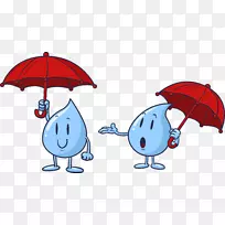 雨滴贴纸-卡通创意可爱的蓝色水滴