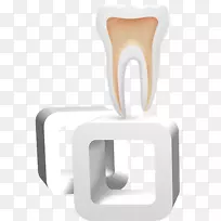 牙痛牙医-牙齿和立体声盒