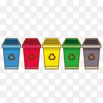 垃圾桶垃圾箱卡通-垃圾桶