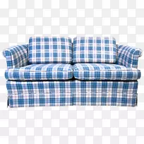 沙发家具椅子起居室剪贴画蓝线沙发