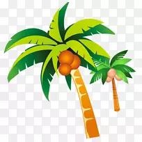 夏季剪贴画-椰子树