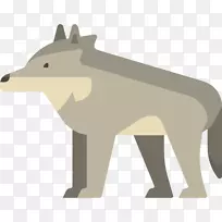灰狼犬科插图-狼