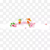 月饼七夕中秋节桥新娘新郎