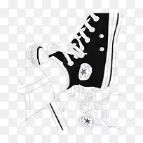 逆向绘画艺术大纲素描逆向帆布鞋