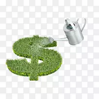 财富企业融资投资-把草坪变成一美元的标志