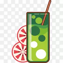 橙汁鸡尾酒-绿杯葡萄柚汁
