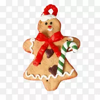 Lebkuchen棒棒糖手杖圣诞装饰品-可爱的圣诞老人饼干