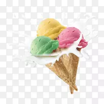 冰淇淋圆锥形冰糕-圆锥形