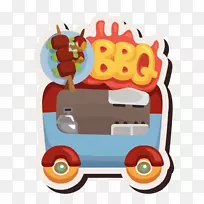 摄影剪贴画-卡通早餐车