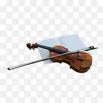 小提琴乐器-小提琴和书籍