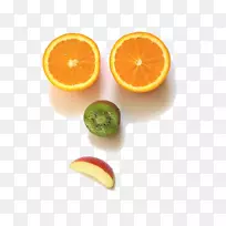 有机食品早餐健康儿童-水果笑脸