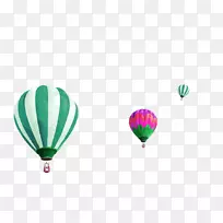 热气球.绿色新鲜热气球漂浮材料