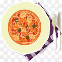 菜汤食品绘图.龙虾表面