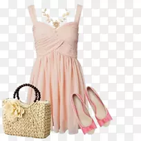 粉色服装时尚-公主粉色连衣裙