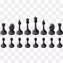 国际象棋棋子棋盘-国际象棋中的黑白棋子