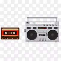 插图-老式收音机盒式磁带