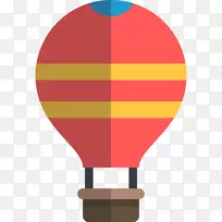 飞行热气球可伸缩图形图标上升热气球