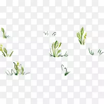 花卉设计草图案.绿色背景材料
