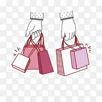 纸袋绘图购物.粉红色购物袋