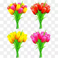 花卉花束花卉设计-郁金香