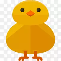 鸡鸭图标-一只黄色的小鸡